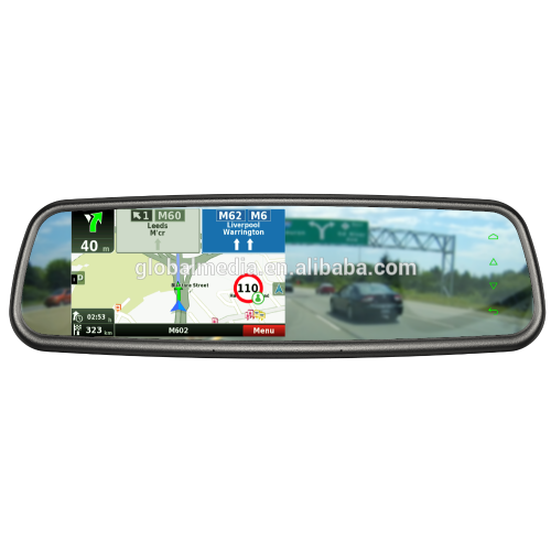5inch mirror monitor GPS navigation with drive record bluetooth mirror FM function